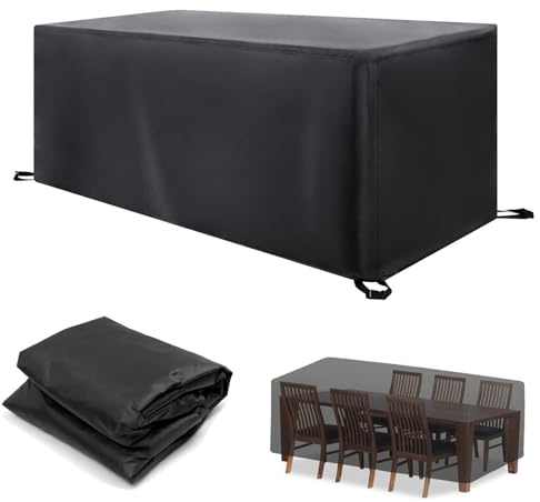 HYFBH Skyddsöverdrag, trädgårdsmöbler vintertåliga, 170 x 90 x 85 cm/LxBxH 420D oxfordtyg, skydd för trädgårdsmöbler, vattentätt UV-skydd presenning, trädgårdsmöbler för trädgårdsbord, utemöbler