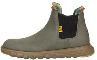 Hey Dude Branson Classic - Scarpe Uomo Slip-On Stivaletti, Dusty Olive/Espresso, 44
