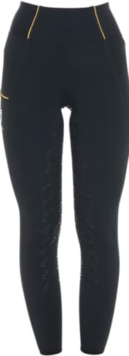 Equestro Leggins Donna Full Grip M, Nero