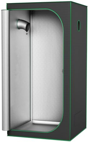 FIVMEN Tienda de cultivo 100 x 100 x 200 cm con Mylar reflectante, resistente a la luz, resistente al agua, tienda de cría, grow room, invernadero para plantas, espacio de cultivo, homegrowing