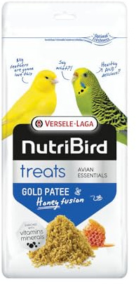 Versele-Laga NutriBird Treats Gold Patee Honey Fusion | 250 g | Aliment complémentaire pour Oiseaux | Humidifié avec du Miel 100% Naturel | Contient de la lysine et de la méthionine essentielles