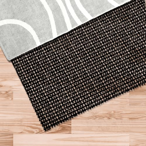 Tappetino Antiscivolo 140 x 190 cm Rivestimento Antiscivolo Fondo Può Essere Tagliato a Misura per Moquette Cassetti Ripiani Materasso Divano Cucina Auto, Nero