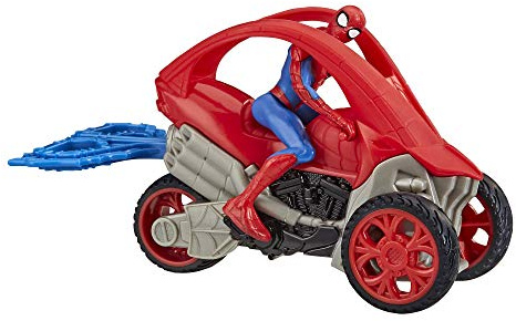 Spider-Man - Spider-Ham Veicolo Acrobatico (Action Figure 15cm con veicolo)