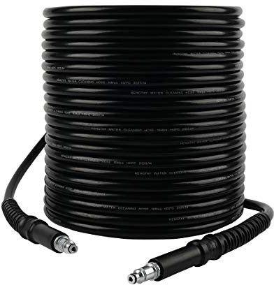 Fai Top 15M High Pressure Hose with Quick Connector Compatible for Bosch AQT High Pressure Washers (15M, Black)