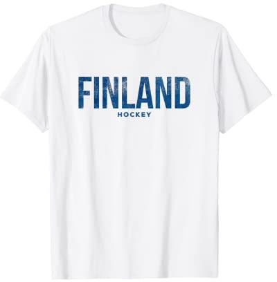 Finlandia Suomi Hockey - Camiseta vintage envejecida Camiseta