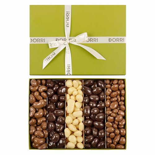 Dorri - Assorted Chocolate 600g | Chocolate Covered Nuts, Dried Fruit, Dark Chocolate and Milk Chocolate Selection Luxury Gift Box - Almonds, Cashews, Brazil Nut, Honeycomb, Raisins & More