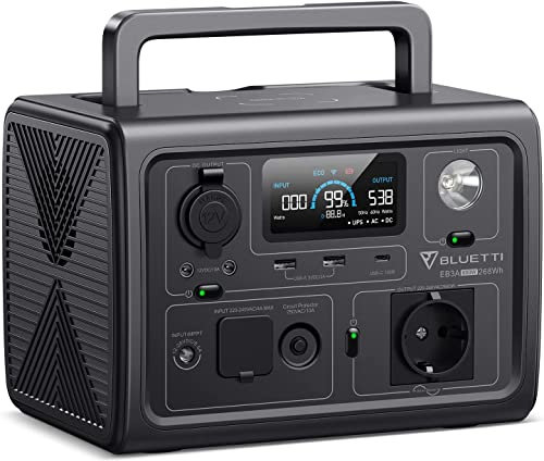 BLUETTI EB3A Générateur Électrique Portable, Recharge de 0-80% en 30 Min, 268Wh LiFePO4 Batterie de Secours, 1 Sortie CA 600W (1200W Pic), Le Produit n'a pas été Utilisé (Reconditionné)