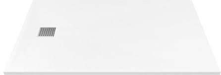 Vente-unique - Receveur de douche extra plat à poser ou à encastrer recoupable en résine SMC - Blanc - 120 x 80 cm - MIRNOSA