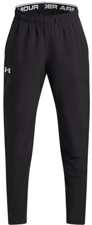 Under Armour Boys' Hockey Warm Up Pants, (001) Black / / White, Small