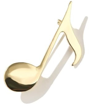 Minimalista Nota Música Broche solapa Pin para mujeres hombre simple chapado en oro alfiler Musical Chaquetas Vestido Traje Camisa Bolso Sombrero Broches Músico Fiesta Banquete Ropa Accesorio Joyería