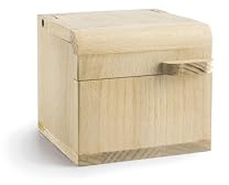 IBILI - Salero Natural Quadro, Madera de Haya, 11x11x10 cms