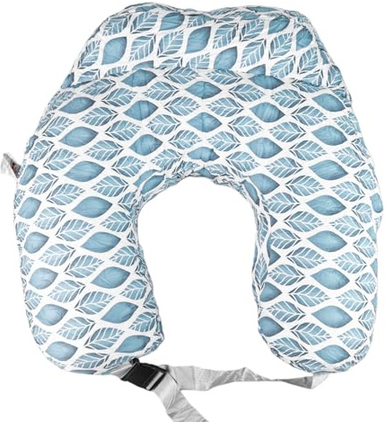Cojín de lactancia, cojín de embarazo, pequeña ardilla de lactancia con funda de almohada de lactancia extraíble, almohada de enfermería con cinturón de cadera ajustable y valla de seguridad, funda de