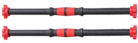 TOBBOMEY 2 Barra Manubrio Manubri con Asta di Collegamento Resistente e Facile da Montare per Allenamento Fitness e Sollevamento Pesi