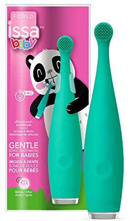 FOREO ISSA Baby Gentle Sonic Toothbrush for Babies Aged 0 to 4, Kiwi Green