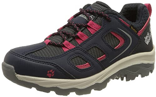 Jack Wolfskin Jungen Unisex Kinder Vojo Texapore Low K Walking-Schuh, Dark Blue/Pink, 29 EU