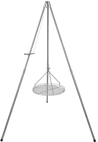 Schwenkgrill - Dreibeingrill 50 Edelstahl rund