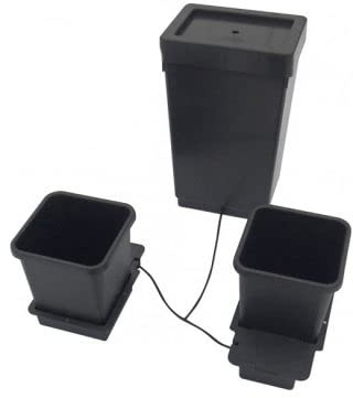 AutoPot 2 Pot System (3.9 Gallon Plastic Pots) (*Includes AIRBASES & AIRDOMES) Self-Watering, Gravity-Fed Hydroponic System (2Pot - 3.9 Gallon - 12.4 Gallon Tank)