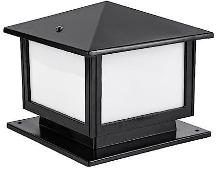 Lampada da esterno in alluminio antipioggia per esterno Lampada da pilastro per patio impermeabile Lampada da colonna moderna per paesaggio Lanterna stradale per recinzione Giardino anteriore Villa