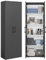 Bellamio Apol Mehrzweckschrank 60 cm breit, Aktenschrank Anthrazitschwarz, Büroschrank, Vorratsschrank Küche, Flurschrank, Aufbewahrungsschrank, Büromöbel, Allzweckschrank (HxTxB): 176x33x60 cm