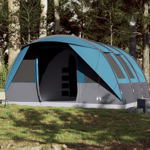 Willood Familienzelt Campingzelt Trekkingzelt Tunnelzelt 7 Personen Blau Wasserdicht