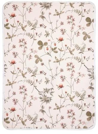 haakaa Waterproof Changing Pad Liners, 100% Cotton, Soft & Breathable (1pc, 19.5 x 27.5 Vintage Garden)