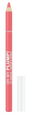 Rimmel London Oh My Plump! Lip Shaper, crayon à lèvres enrichi en peptides, texture ultra-crémeuse, sans transfert, 1,2, 040 Kinda Cute