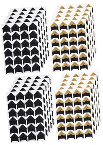 Angoily 20 Fogli Adesivi Angoli Foto Autoadesivi Vintage per Foglio e Oro Angolini per Album Scrapbooking DIY Protezione e Decorazione Album Fotografici