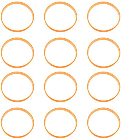 TOYZFRIENDY 48 St Orange Silikonarmband med Blank Yta Elastiska och Hållbara Armband för Sport Gruppspel och Motivationsbudskap Lämpliga för Kvinnor och Ungdomar vid Evenemang och Fester
