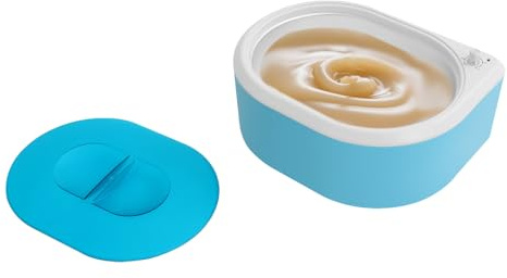 Macchina per il bagno di cera di paraffina, 2,4 l, per mani e piedi, bagno di cera elettrico con temperatura regolabile (55-70 °C), 265 W, funzione di fusione rapida, incl. spazzola e griglia isolante