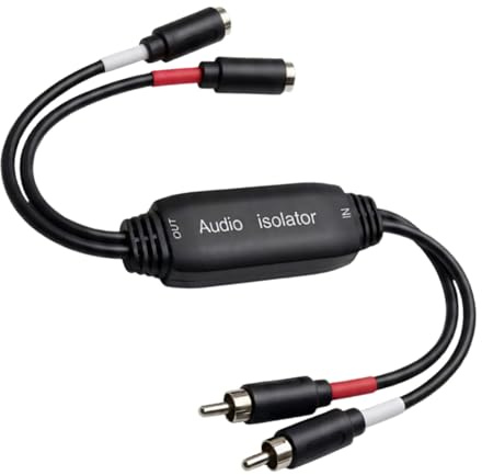 APGLSXY 2-kanalsfilter man till hona markögla isolator inline stereo hum reducerare för förstärkare set-top enhet och hemmabio inställning Phono Isolator Av mottagare tillbehörssats