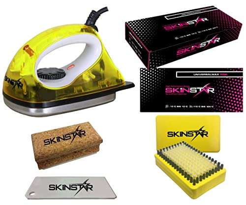 SkinStar Démarreur Ski Cire Kit, Fer de fartage Brosse Cire 5 pièces