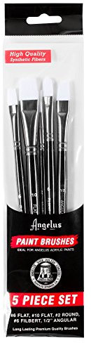 Angelus Malerpinsel-Set, Ideal für Angelus Acrylfarben, 5er set