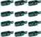 Kit 12x Tendifilo Plastificato Verde per Recinzione, Rete, Stendibiancheria, in Metallo da Giardino per Pali| Set da 12 pezzi (12 pz)