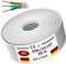 MAS-Premium Feuchtraumkabel Stromkabel von 5 bis 100m Mantelleitung NYM-J 3x4 mm² Elektrokabel Ring für feste Verlegung (15m)