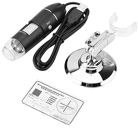 Broco LED-Mikroskop 50X-500X 0.3MP USB-Lupe für Computer mit Halterung