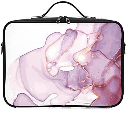 RPLIFE Trousse de toilette de voyage multifonction à suspendre avec crochet pour fruits et légumes de la Jamaïque, Marbre violet., one size