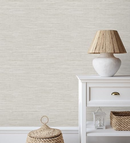 GAULAN 500681951 - Papel pintado fibras vegetales en tonos naturales con textura para pared salón dormitorio pasillo comedor - Muestra DIN A4