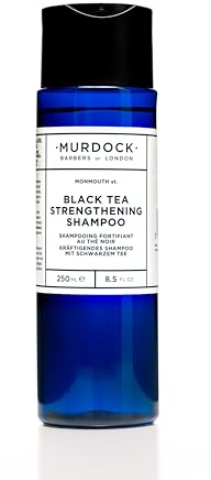 Murdock London Black Tea Strengthening Shampoo 250ml - Caffeine-Infused Formula for Fuller, Thicker Looking Hair, 250ml
