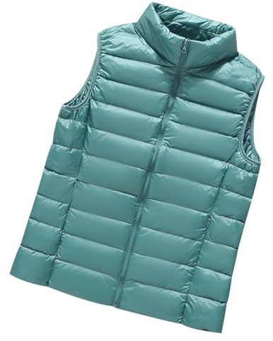 Doudoune Legere sans Manches Femme Gilet Duvet Femme Veste Doudoune Légère Fine sans Manche Femme Gilet Matelassé sans Manches Femme Blouson Rembourré Manteau sans Manche Femme Sleeveless Vest Women
