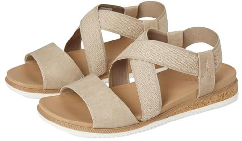 Skechers Women's Desert Kiss Low Sandal, Taupe, 10