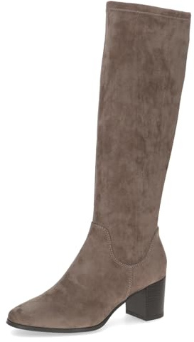 CAPRICE Damen Stiefel mit Blockabsatz Vegan, Braun (Cafe Stretch), 38 EU