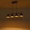 WILON Pendelleuchte Esstisch Schwarz,Esszimmerlampe Hängend 4 Flammig, Metall Lampenschirm Hängelampe, Wohnzimmerlampe Decke Hängend (Ohne Lichtquelle)