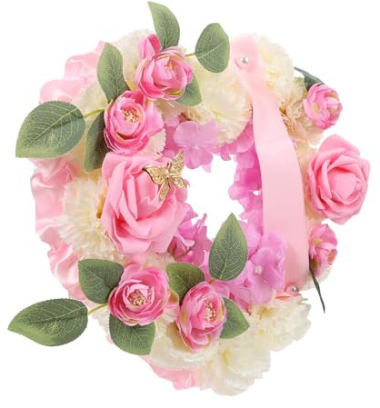 iplusmile 1 Ensemble Couronne Commémorative De Coeur Couronnes De Fleurs Funéraires Couronnes Funéraires Mémorial Couronne Funéraire Artificielle Couronnes De Cimetière Violet Rose Mousse