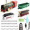 PIUpiuLIANG Train de Noël 22pcs / Set électrique télécommande à Vapeur STEAT Train avec LECTS ET Son 3 Cadeaux de Simulation Chariot pour Les Enfants