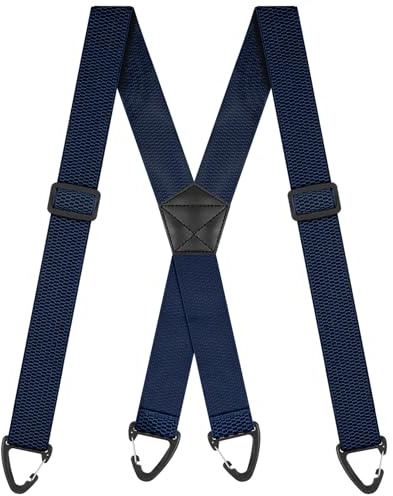 BSBUY Tirantes Hombre, 3.8cm Ancho Tirantes para Pantalones Hombre con Gancho Práctico, Elegante Retro Y Forma Tirantes Caballero Adjustable, Accesorio Traje Hombre de Business Fiesta Boda, 80-120cm