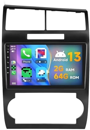 Sistema de navegación para automóviles Estéreo para Auto con Pantalla táctil, Bluetooth y WiFi para Dodge, Cargador para Magnum Wireless CarPlay
