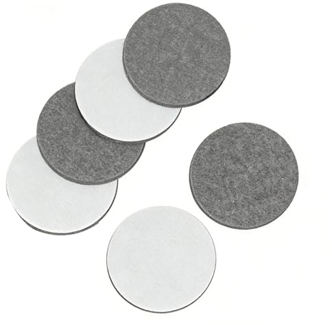 6 Feltro Lucidante 125 mm, Tamponi Lucidatura Auto, Vetro Lucidatura Auto, Inserto per Lucidante, Compatibile con Bosch, Levigatrice Orbitale per Marmo Ceramica Legno