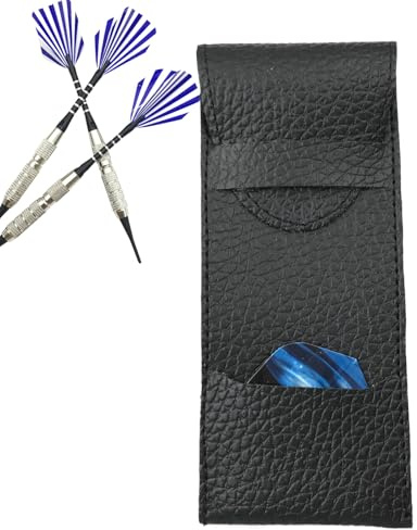 Borsa Portafrecce in Organizer Custodia Porta Freccette Borsa Astuccio | Pelle PU Per Ragazzi E Adulti Soluzione Da Viaggio Compatta Contiene Alette Aste Punte