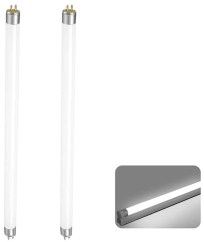 T5 14W Tubos Fluorescentes 550mm(excluyendo pines) Paquete De 2, Casquillo G5, Blanco Frío 4000K, 1120LM, Lámpara De Bajo Consumo, Luz De Emergencia De Bajo Consumo Para Cocina, Baño, Armario Y Garaje