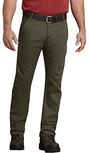 Dickies Mens Tough Max Duck Carpenter Pant, Stonewashed Moss, 34 34